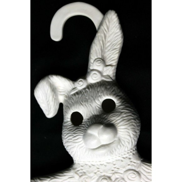 1993 Gallery Collection Porcelain Ready Paint Nursery Baby Hanger Rabbit Bunny - Picture 2 of 6